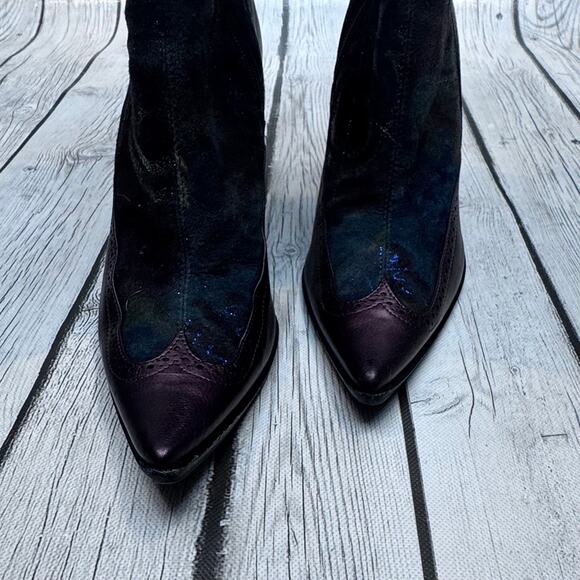 MARINO FABIANI Italian Leather & Suede Over Knee Boot Size 7 1/2 - Picture 9 of 12